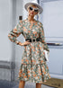 2024 Autumn Long Sleeve Floral Dress