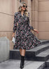 2024 Autumn Long Sleeve Floral Dress