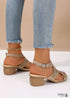 2024 Bohemian Chunky Heel Hollow Sandals
