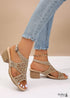 2024 Bohemian Chunky Heel Hollow Sandals