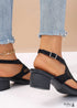 2024 Bohemian Chunky Heel Hollow Sandals