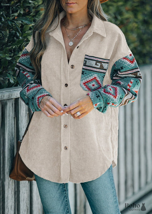 2024 Boho Patchwork Thin Coat