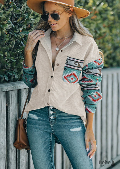 2024 Boho Patchwork Thin Coat