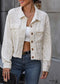 2024 Lapel Button Textured Jacquard Jacket