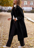 2024 Long Black Woolen Coat Women's Blazers Tux