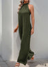 2024 New Halter Neck Solid Color Straight Jumpsuit