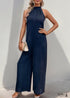2024 New Halter Neck Solid Color Straight Jumpsuit