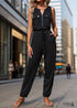 2024 New High Waist Sleeveless Boho Jumpsuit