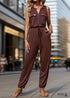 2024 New High Waist Sleeveless Boho Jumpsuit
