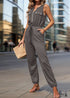 2024 New High Waist Sleeveless Boho Jumpsuit