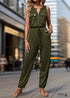 2024 New High Waist Sleeveless Boho Jumpsuit