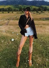 2024 New Mid-tube V-neck Genuine Leather Boho Boots For Women