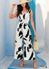 2024 New Sleeveless Printed Ink Painting Jumpsuit