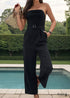 2024 New Sleeveless Tube Top Black Jumpsuit