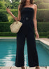 2024 New Sleeveless Tube Top Black Jumpsuit