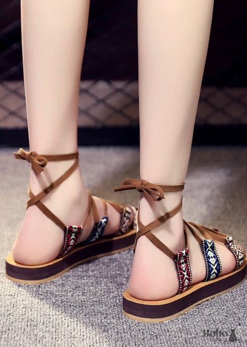 2024 New strappy Bohemian Flat Sandals