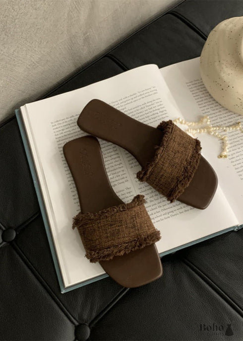 2024 New Style Boho Soft Flat Beach Slippers