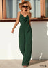 2024 Simple Style Solid Color High Waist Slim Boho Jumpsuit