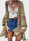 2024 Style Hollow Out Crochet Knit with Tassels Yellow Boho Cardigan