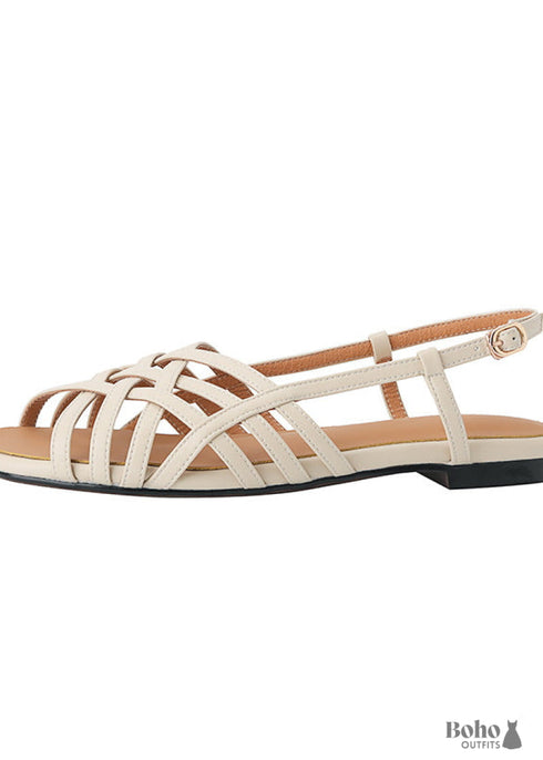 2024 Summer Braided Flat Retro Sandals