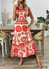 2024 Wool Printed Strap Casual Boho Dress