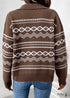 2024Boho New Style Lapel Casual Knitted Sweater