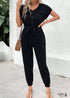 Aliyna Boho New Black Casual Jumpsuit