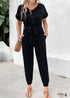 Aliyna Boho New Black Casual Jumpsuit