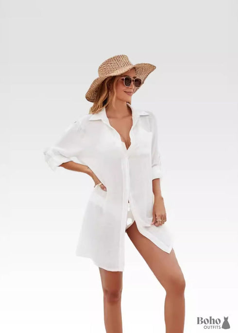 Beach Vacation Sun Protection Cover Up Knitted Boho Cardigan