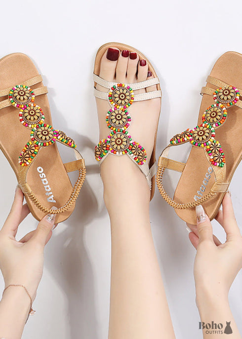 Beaded Vintage Beach Sandals