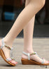 Bohemian Beaded Wedge Sandals