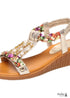 Bohemian Beaded Wedge Sandals
