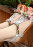 Bohemian Beaded Wedge Sandals