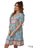 Bohemian Casual Printed Dress