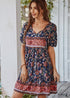 Bohemian Casual Printed Dress