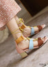 Bohemian Colorblock Strappy Sandals