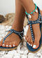 Bohemian flat thong sandals