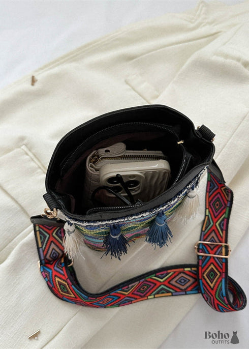 Bohemian Tassel Bucket Bag