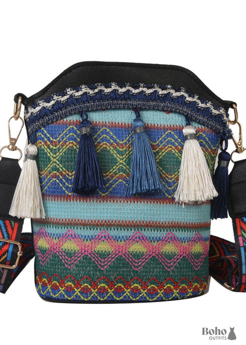 Bohemian Tassel Bucket Bag