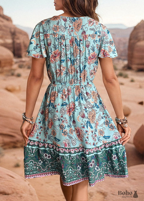 Bohemian V-neck Dress