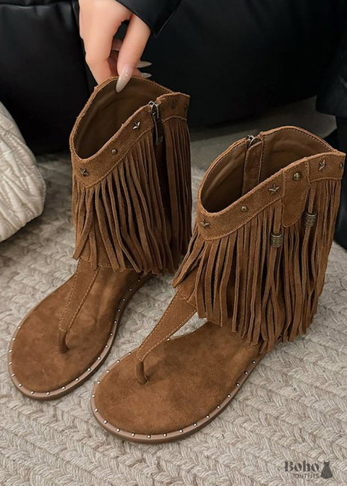 Boho Beach Fringe Sandals