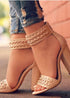 Boho Block Heel Braided Sandals