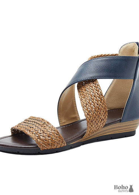 Boho Braided Wedge Sandals