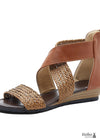 Sandalias de cuña trenzadas estilo bohemio