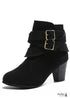Boho Buckle Chunky Heel Boots