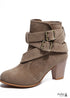 Boho Buckle Chunky Heel Boots