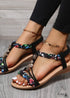 Boho Colorblock Open Toe Sandals