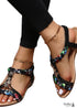 Boho Colorblock Open Toe Sandals