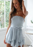 Boho Cotton and Linen Ruffled Tie-neck Dress