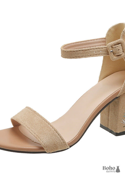 Boho Floral Heeled Open Sandals